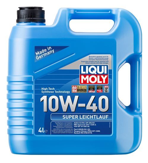 LIQUI MOLY 10W40 Motor Yağı Süper Sentetik SUPER LEICHTLAUF 4 Litre (9504)