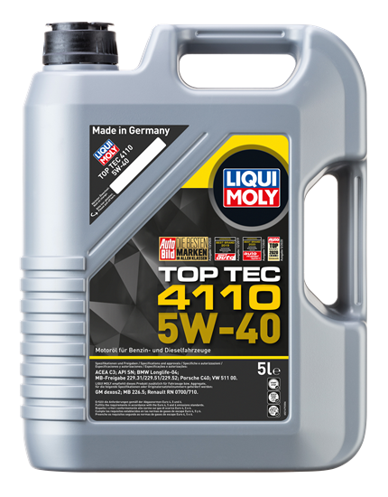 LIQUI MOLY 5W40 Motor Yağı TOP TEC 4110 Tam Sentetik 5 Litre (21479)