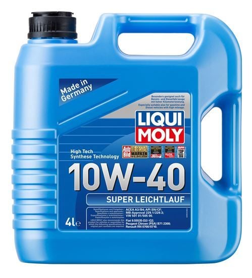 LIQUI MOLY 10W40 Motor Yağı Süper Sentetik  SUPER LEICHTLAUF 4 Litre (9504)